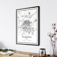 
              Salamanca, Spain Modern Style Map Print
            