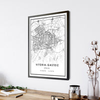 
              Vitoria-Gasteiz, Spain Modern Style Map Print 
            