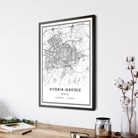 Vitoria-Gasteiz, Spain Modern Style Map Print 