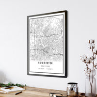 Rochester, New York Modern Map Print