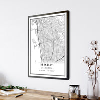 
              Berkeley, California Modern Map Print 
            