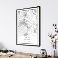 
              Aalen, Germany Modern Style Map Print
            