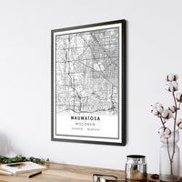 
              Wauwatosa, Wisconsin Modern Map Print 
            