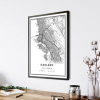 
              Oakland, California Modern Map Print
            