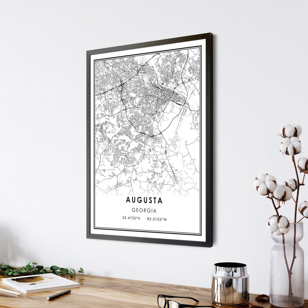 Augusta, Georgia Modern Map Print 