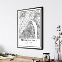 Rockland County, New York Modern Map Print 