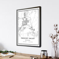 Prescott Valley, Arizona Modern Map Print 