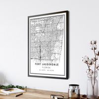 
              Fort Lauderdale, Florida Modern Map Print 
            