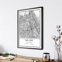 
              San Jose, California Modern Map Print 
            