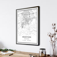 
              Brantford, Ontario Modern Style Map Print 
            