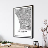 
              Los Angeles, California Modern Map Print 
            