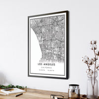 Los Angeles, California Modern Map Print 