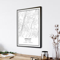 
              Ardsley, New York Modern Map Print 
            