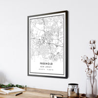 
              Freehold, New Jersey Modern Map Print 
            