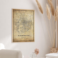 Bloomington, Indiana Vintage Style Map Print