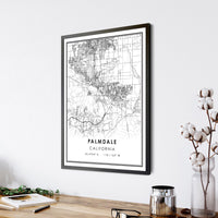 
              Palmdale, California Modern Map Print
            