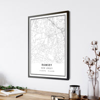 
              Ramsey, New Jersey Modern Map Print 
            
