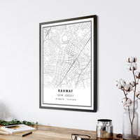 
              Rahway, New Jersey Modern Map Print
            