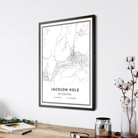 
              Jackson Hole, Wyoming Modern Map Print
            