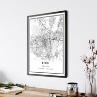 
              Reno, Nevada Modern Map Print 
            