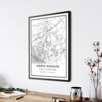 
              North Augusta, South Carolina Modern Map Print 
            