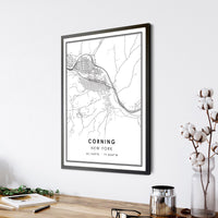 
              Corning, New York Modern Map Print 
            