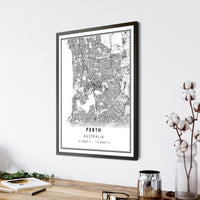 
              Perth, Australia Modern Style Map Print
            