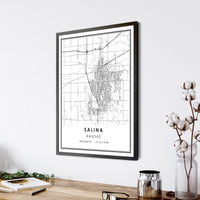 
              Salina, Kansas Modern Map Print 
            