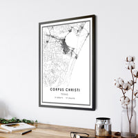 Corpus Christi, Texas Modern Map Print 