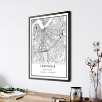 
              Louisville, Kentucky Modern Map Print 
            