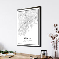 
              Norwalk, Connecticut Modern Map Print 
            