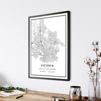 
              Victoria, British Columbia Modern Style Map Print 
            