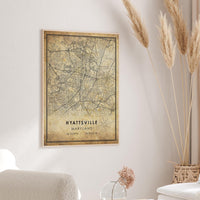 Hyattsville Maryland Vintage Style Map Print 