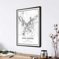 
              Saith George, Utan Modern Map Print 
            