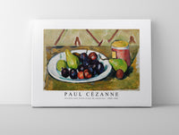 
              Paul Cezanne - Plate with Fruit and Pot of Preserves (Assiette avec fruits et pot de conserves) 1880-1881
            