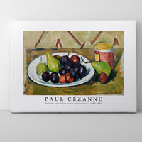 Paul Cezanne - Plate with Fruit and Pot of Preserves (Assiette avec fruits et pot de conserves) 1880-1881