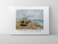 
              Vincent Van Gogh - Fishing Boats on the Beach at Saintes-Maries 1888
            