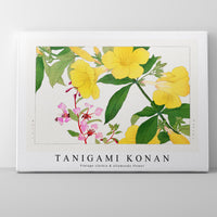 Tanigami Konan - Vintage clarkia & allamanda flower