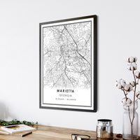 
              Marietta, Georgia Modern Map Print 
            