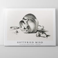 Gottfried Mind - cat and three newborn kittens by Gottfried Mind (1768-1814)