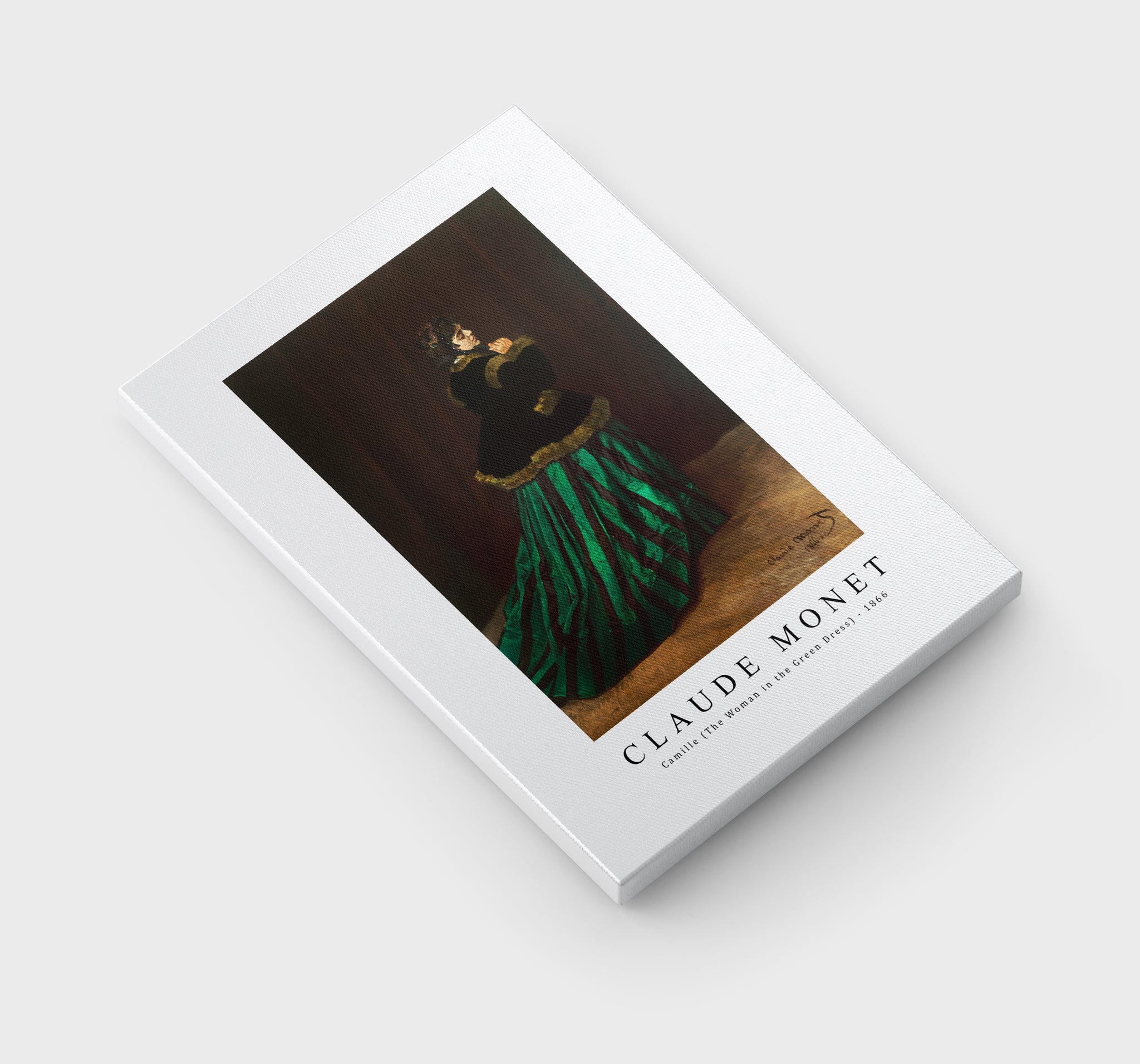 Claude Monet - Camille (The Woman in the Green Dress) 1866| MPCANVAS