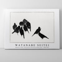 Watanabe Seitei - Japanese crows, illustration from Seitei Kacho Gafu 1890-1891