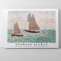 Georges Seurat - Two Sailboats at Grandcamp (Deux voiliers Ã Grandcamp) 1885