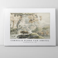 Cornelis ploos van amstel - Boslandschap met stier-1821