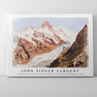 John Singer Sargent - Schreckhorn, Eismeer from Splendid Mountain Watercolours Sketchbook (1870)