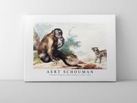 
              aert schouman - A Monkey Sitting on a Rock Looking at a Civet-1764
            