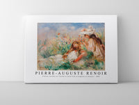 
              Pierre Auguste Renoir - Girls in the Grass Arranging a Bouquet (Fillette couchée sur l'herbe et jeune fille arrangeant un bouquet) 1890
            
