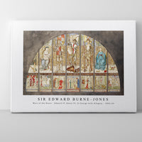 Sir Edward Burne Jones - Wars of the Roses - Edward IV, Henry VI, St George with Allegory (1862–64)