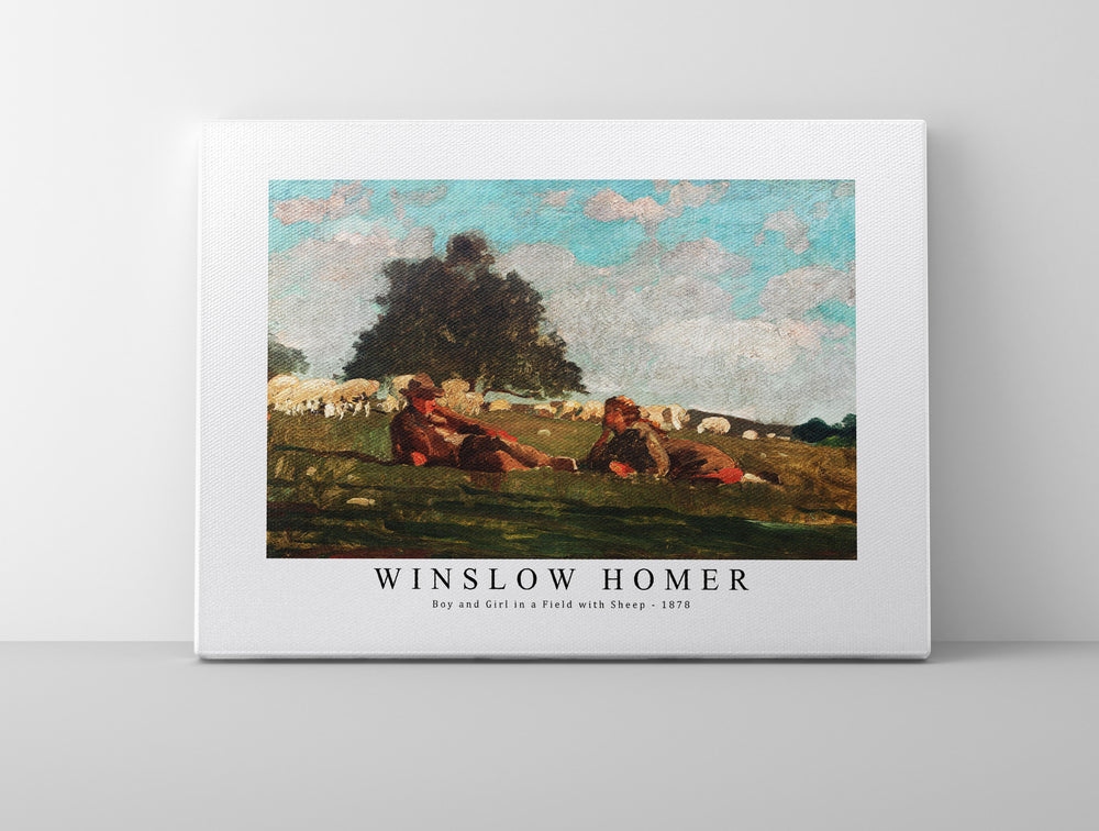 Winslow Homer - Boy and Girl in a Field with Sheep 1878