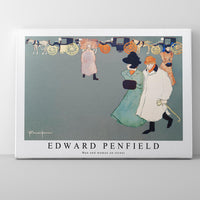 Edward Penfield - Man and woman on street